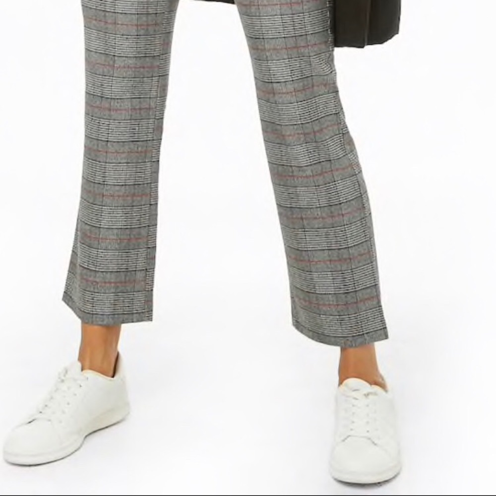 Cropped Plaid Pants